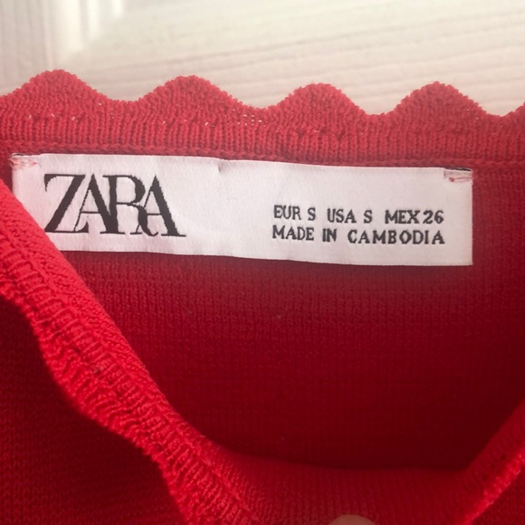 Red Zara Midi Dress - Picture 4 of 5
